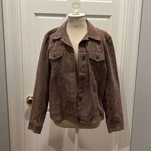 Vintage Charter Club Leather Suede Nubuck Jacket- Size L